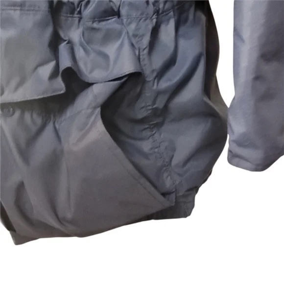 AQUASCUTUM Windbreaker Jacket Hoodie Zip Up Drawstring Waist Sz L Blue & Yellow - Picture 7 of 12